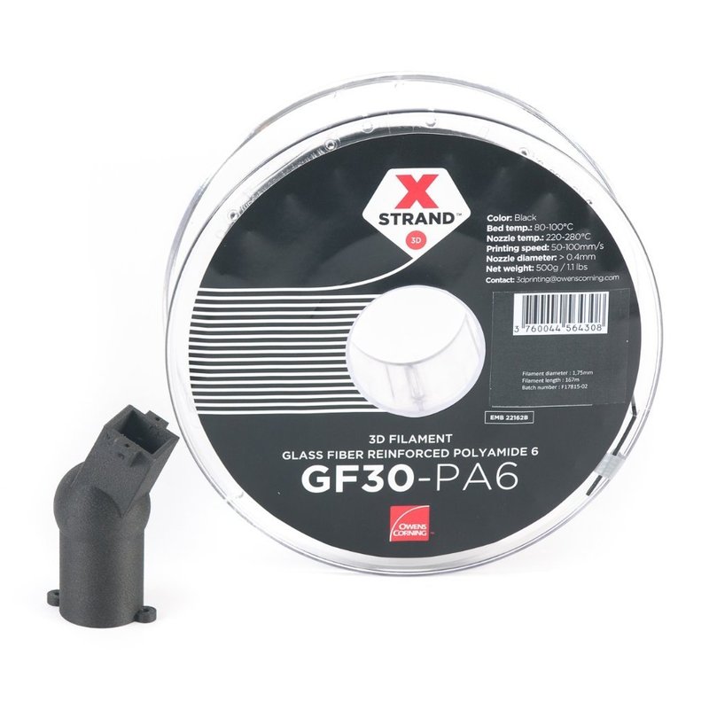 PA6 Owens Corning XSTRAND PA6 GF30 Schwarz